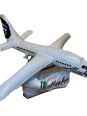 Inflatable Airplane Toy hat with Alaska Logo - White & Navy